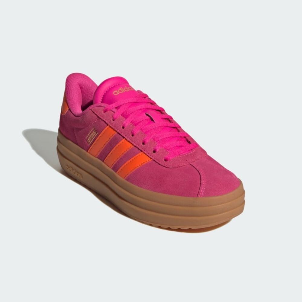 NEW! adidas VL Court Bold Size 8 Cloudfoam Womens Sneakers Pink